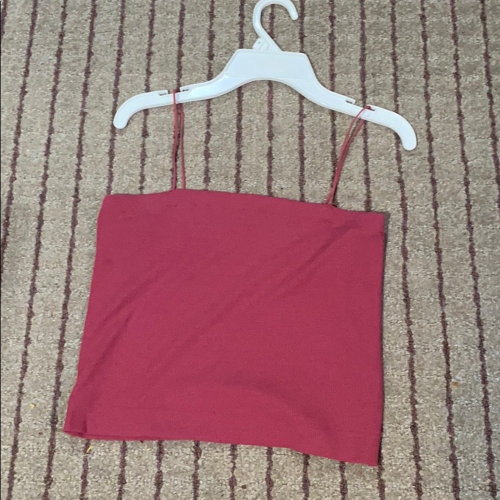 pink crop top